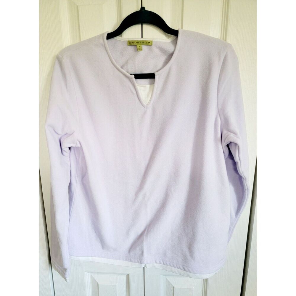 Carolyn Taylor M Long Sleeve Sweatshirt Lavender Vintage‎ L/S Fleece